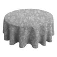 thumbnail image 4 of Round Waterproof Tablecloth Grey Reusable Indoor/Outdoor Durable Table Cover for Kitchen and Dining Room 60 Inch X 60 Inch, 4 of 6