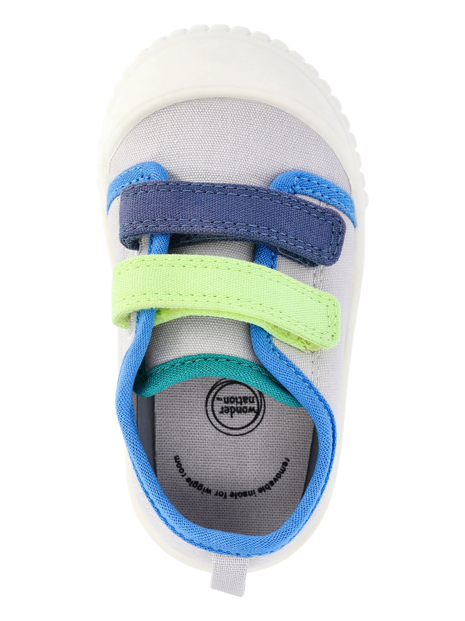 Wonder Nation Baby and Toddler Boys Bump Toe Sneakers with Adjustable Strap
