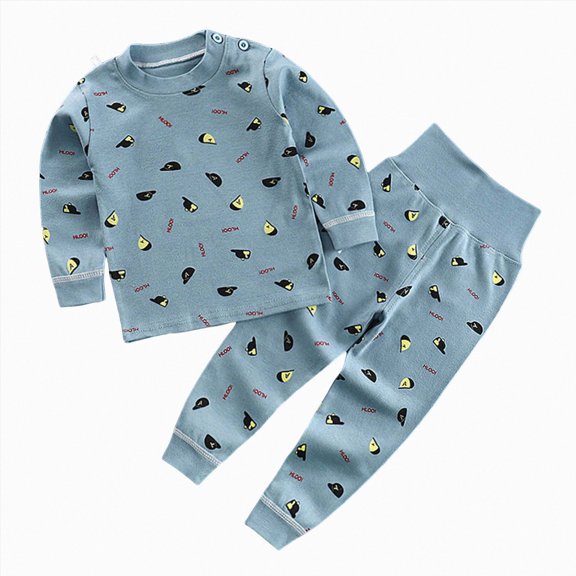 NOLDARES Toddler Boys Clothes Set 2Pcs Long Sleeve Graphic Pullover Sweatshirt Top Elastic Waist Sweatpants Cozy Fall Outfits Size:3-6 M,Dark Blue