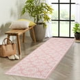 thumbnail image 2 of Hasoo 2' x 6' Modern Austere European Runner Rug Non Slip Hallway Runner Rug Washable Kitchen Runner Rug Entryway Runner Area Rug Pink, 2 of 6