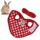 thumbnail image 5 of Guinea Pig Clothes, Soft Adjustable Winter Dot Style Rabbit Warm Vest With Towing Rope For Guinea Pig, 5 of 8