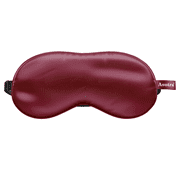 Asutra, Silk Eye Pillow With Organic Lavender & Flax Seeds & Eye Gel Mask for Sleep & Meditation; Burgundy
