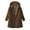 A-Coffee, variant on Women's Winter Coat Loose And Warm Long-sleeved Hooded Thickened And Fleece Lambskin Jacket Top