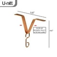 thumbnail image 2 of U-nitt Gutter Clip for Rain Chain Installation, Copper Plated Iron, Standard, 973CP, 5.75 X 6 inches, 2 of 4