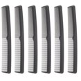 thumbnail image 1 of 6pcs Double Tooth Combs Fine and Wide Tooth Combs Plastic Hair Combs for Men Women, 1 of 8