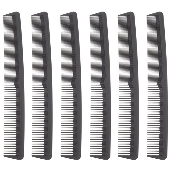 6pcs Double Tooth Combs Fine and Wide Tooth Combs Plastic Hair Combs for Men Women