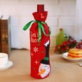 thumbnail image 4 of Toystoory Funda para botella de vino, manga de Navidad, Santa Claus, muñeco de nieve, hogar, de comedor, ropa de lentejuelas, fundas de champán, Kits de decoración para fiestas Rojo Toystoory HA068082-02, 4 of 6