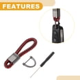 thumbnail image 3 of Ofertas Únicas 1 Juego Llavero Universal para Auto y Hogar para Mujeres y Hombres con Anillo de Cuero PU Aleación de Zinc Negro Rojo, 3 of 7