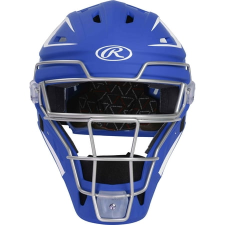 Rawlings Velo Baseball Senior Catcher's Helmet | Royal/White | Senior