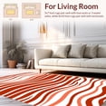 thumbnail image 2 of ODIKA 5'x7' Machine Washable Non-Slip Area Rug, Horizon Sunset Gradient Ripple High Traffic Rug, Red, 393123, 2 of 7