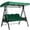 Green, variant on 3 Seater Outdoor Swing Replacement Cover Waterproof 600D Patio Swing Canopy Cover Sun Shade Top for Garden Yard Porch 76.8x48.4x8.7 Inches