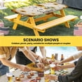 thumbnail image 6 of Vintage Sunflowers Table Cloths for 3 Foot Rectangle Tables, Spring Summer Retro Bees Yellow Floral Patio Waterproof Elastic Fitted Tablecloths, Washable Rectangular Table Cover for Camping, 6 of 8