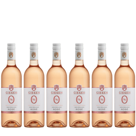 Giesen Non-Alcoholic Rosé - Premium Dealcoholized Rose Wine from New Zealand | 6 PACK