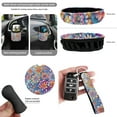 thumbnail image 5 of Jeiento Mandala Flowers Car Seat Protector Full Set Include Rearview Mirror Cover Car Trash Can Steering Wheel Covers Cup Coasters Seatbelt Cover Air Vent Storage Pocket Keychain for Car Decor, 5 of 6