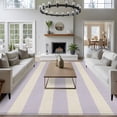 thumbnail image 5 of Purple Striped Area Rug 6x9 Washable Rug Non Slip Classic Minimalism Horizontal Stripes Large Area Rug Soft Stainresistant Indoor Floor Carpet for Living Room Bedroom Home Office Dining Room Nursery, 5 of 9