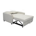 thumbnail image 2 of Modern velvet foldable sofa bed in 3 lengths (85cm/140cm/220cm), adjustable back with USB port and ashtray, swivel phone stand, 2 of 17