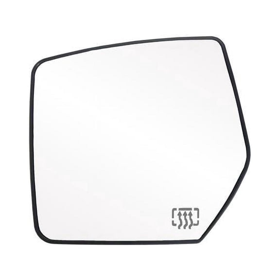 33264 - Fit System Driver Side Heated Mirror Glass w/ backing plate, Dodge Nitro 07-11, Jeep Liberty 08-12, 6 1/ 4" x 6 3/ 4" x 8 3/ 16"