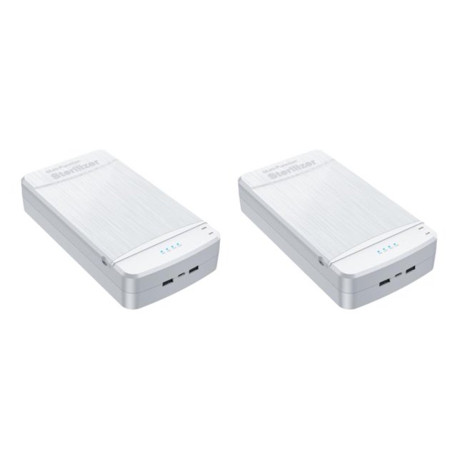 Seitruly Desinfectador de herramientas de uñas portátil USB - Diga adiós al desinfectante de bacterias y gérmenes con máscaras de luz azul negro Configuración alta 2Conjunto
