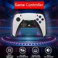 thumbnail image 2 of Sywqhk Controlador inalámbrico compatible con Bluetooth para NS Switch PS4 Gamepad (Blanco), 2 of 9