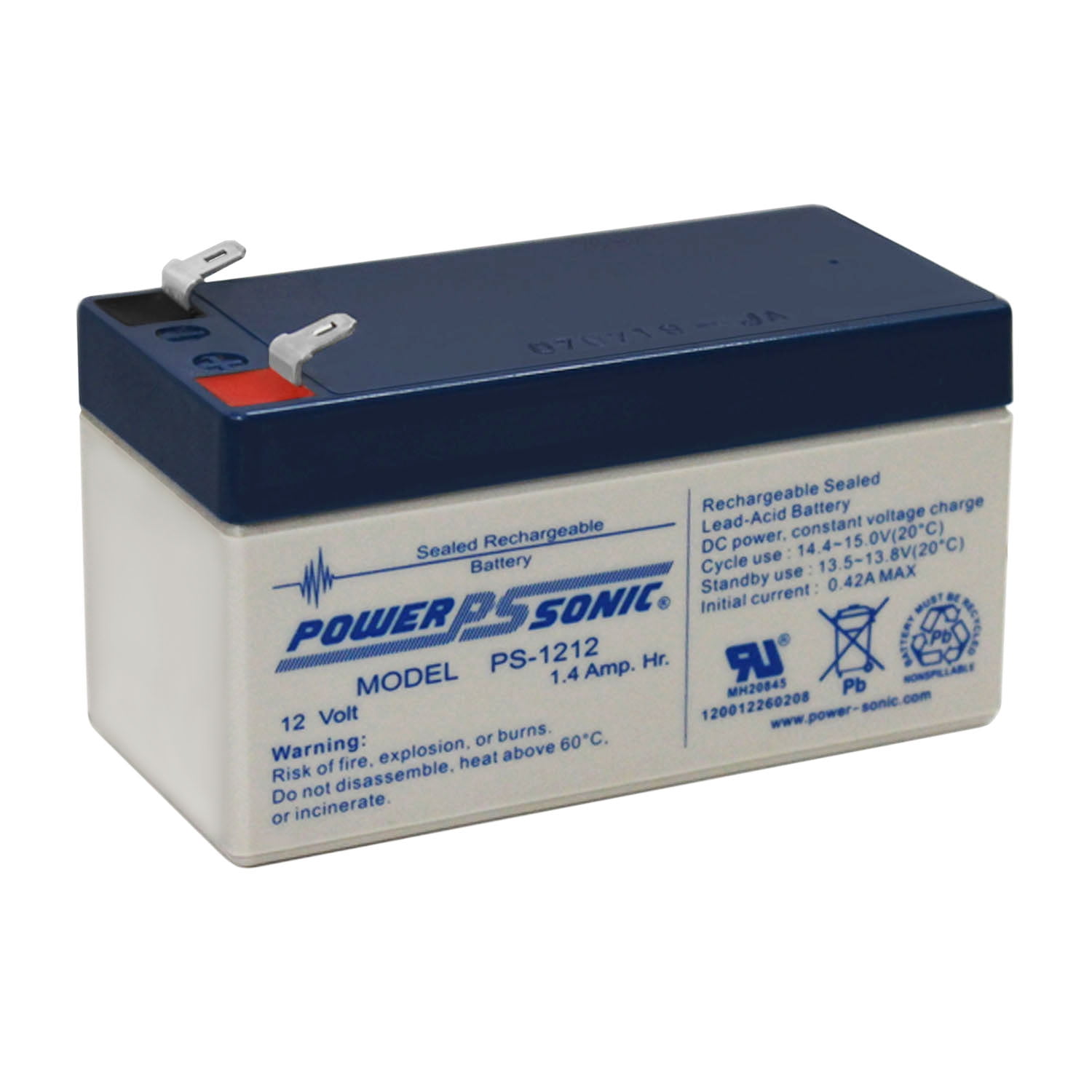 Power Sonic(PS-1228) 12V 2.8AH SLA Vehicle Battery - Walmart.com