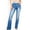 Blue, variant on Women's High-Waist Button Fly Flare Jeans with Seamed Detailing - Medium, Blue