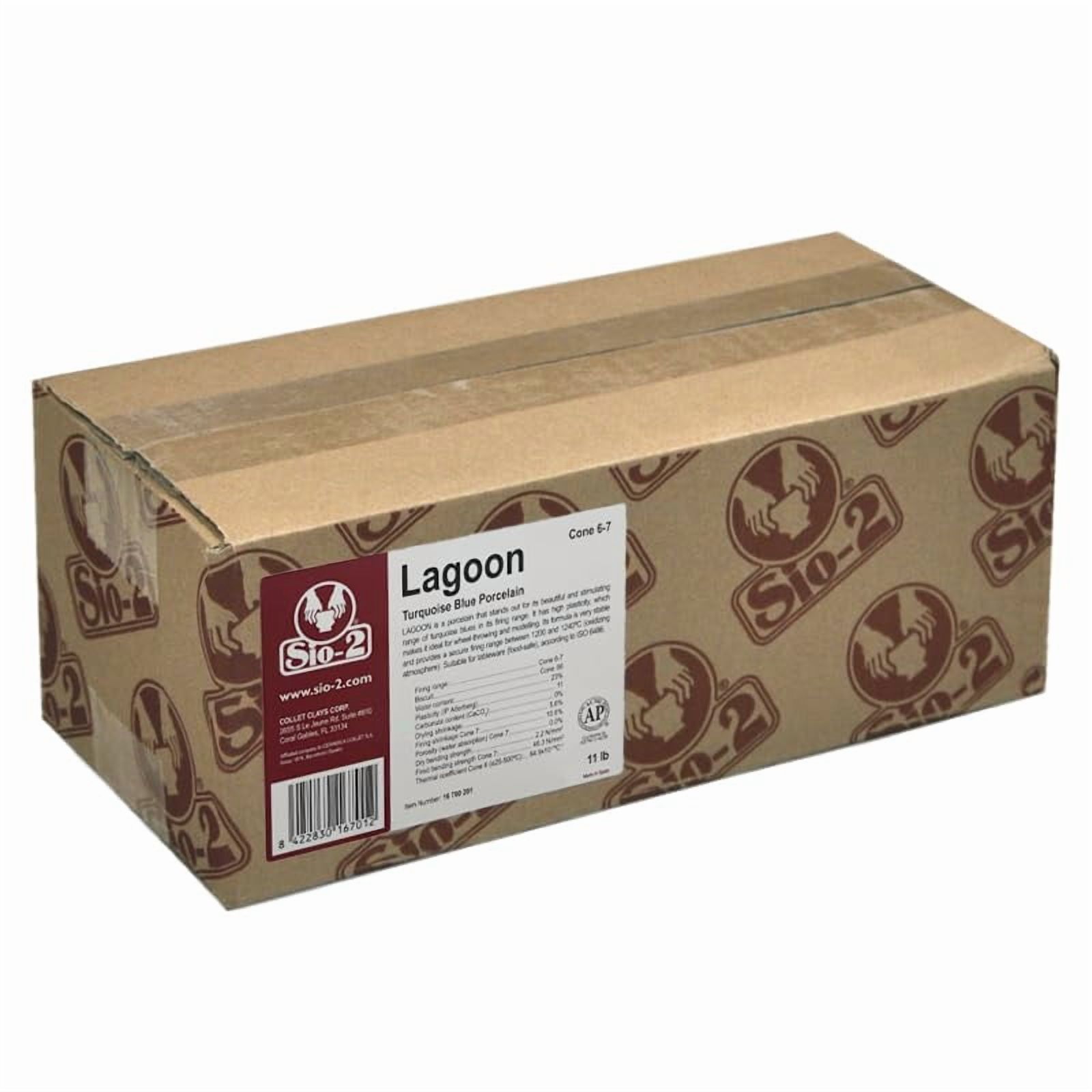 SIO-2 Lagoon Turquoise Porcelain Ceramic Pottery Clay - 3.5 lb