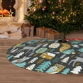 thumbnail image 6 of Pofeuu Moose Squirrel owls tree Print Christmas Tree Skirt, Merry Christmas Skirt Xmas Tree Ornaments for Xmas Holiday Party Decorations-30", 6 of 7