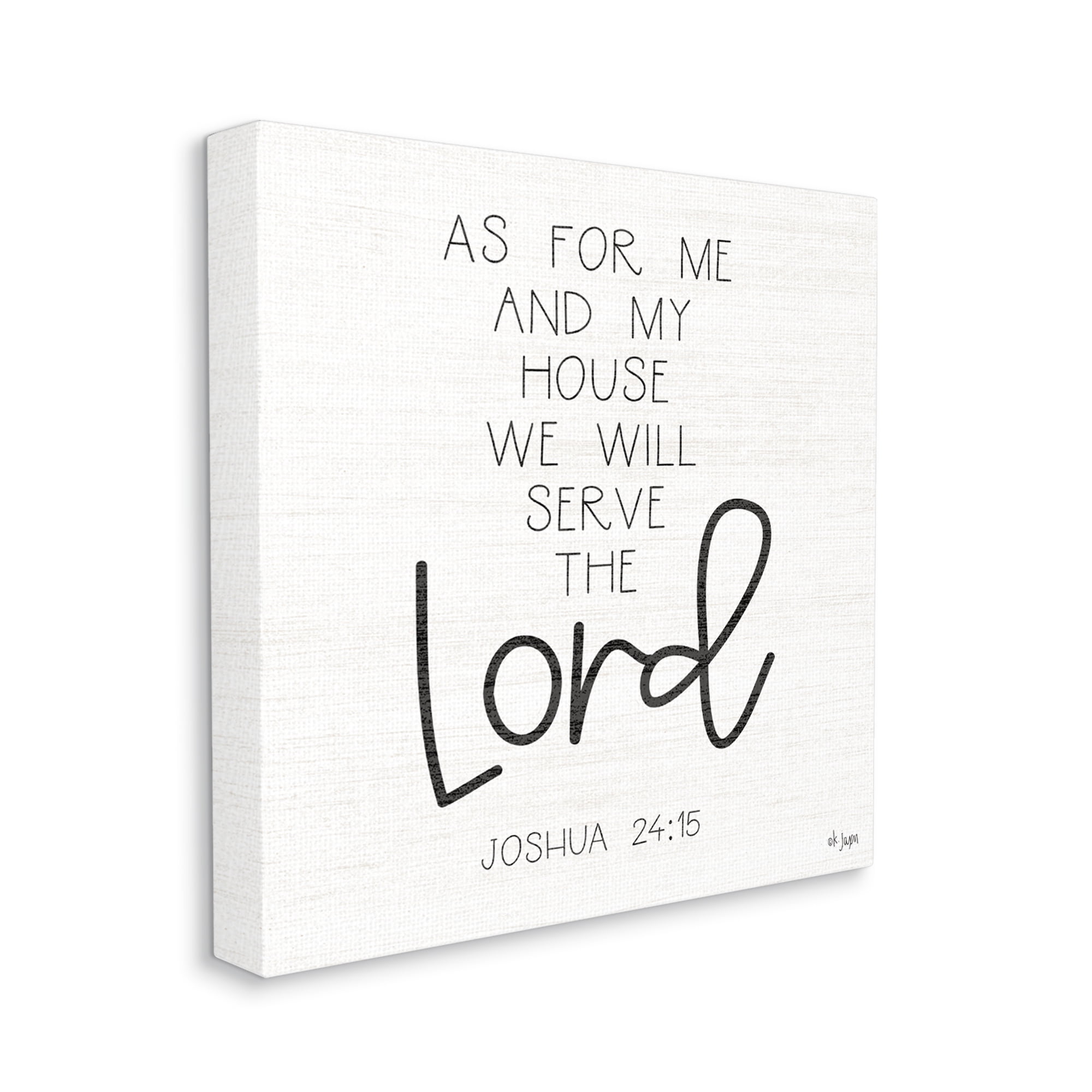 Stupell Industries Joshua 24:15 Spiritual Verse Religious Painting Gallery Wrapped Canvas Print Wall Art, 36 x 36