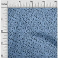 thumbnail image 2 of oneOone Cotton Cambric Medium Blue Fabric Asian Floral Block Craft Projects Decor Fabric Printed By The Yard 56 Inch Wide, 2 of 4