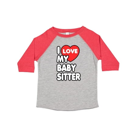

Inktastic I Love My Baby Sitter Gift Toddler Boy or Toddler Girl T-Shirt