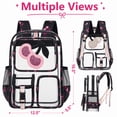 thumbnail image 2 of SANMADROLA Clear Backpack Cherry Heavy Duty Transparent Bookbag Teen Girlish Cute Bag Large Capacity See Through Backpacks Stadium Approved Daypack for Middle School College Sport/Travel, 2 of 10