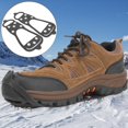 thumbnail image 4 of Cubierta para zapatos de nieve, Crampones antideslizantes para zapatos de 8 dientes para exteriores, cubiertas para zapatos de escalada, diseño a prueba de futuro, 4 of 9