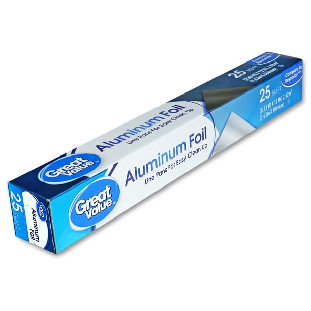 Great Value Aluminum Foil, 25 sq. ft.