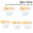 thumbnail image 1 of Bgsha 20pcs Golden Ball Cake Topper Birthday Party Cupcake Topper for Cake Decor, 1 of 5