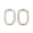 thumbnail image 2 of Zinc Alloy Spring Gate Rings Oval Platinum 31x20x4mm Inner Diameter: 22.5x12mm, 2 of 3