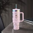thumbnail image 4 of Botella de agua con aislamiento de acero inoxidable frasco de vacío de 40oz taza de viaje helada térmica, 4 of 9