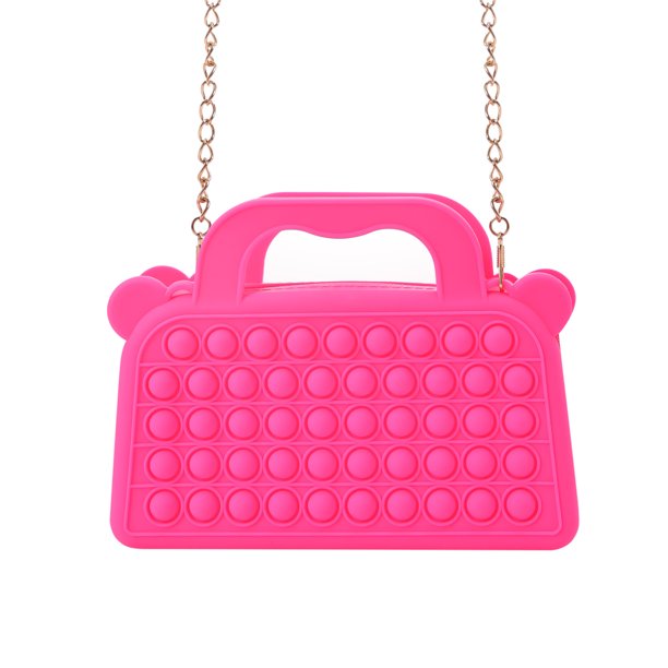 Pop Shoulder Bag with Diagonal Chain, Popper Bubbles Messenger Bag