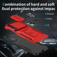 thumbnail image 5 of Allytechgroup Galaxy S25 Edge Case with Screen Protector, Full Body Protection Sliding Camera Cover, Kickstand & Magnetic for Car Mount Rugged Phone Case Cover for Samsung Galaxy S25 Edge,Red, 5 of 9