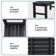 thumbnail image 5 of Outdoor Garden Bench, 46.5" Modern Two Person HIPS Patio Backless Bench, Weatherproof Garden Bench That Never Rot And Fade, Suit For Garden, Porch, Park, Lawn, Poolside, Backyard, Balcony, Courtyard, 5 of 5