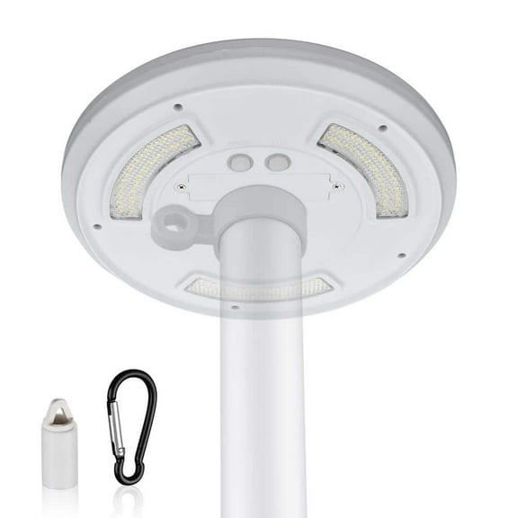 Afoxsos  111 LED Solar Powered Flag Pole Light Ultra Bright Flagpole Downlight for Most Poles