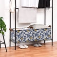 thumbnail image 3 of Yayeee Foldable Storage Basket for Shelves Waterproof Cloth Bins with Handles, Retro Daisy Pattern, 3 of 7