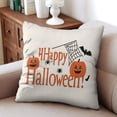 thumbnail image 3 of Trick or Treat Throw Pillow Cases 20x20 Inch Set of 2 Happy Halloween Pumpkin Ghost Pillow Cases Sofa Bed Throw Cushion Cover for Living Room Decoration, 3 of 6