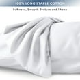 thumbnail image 6 of Queen Size 400 Thread Count Cotton Pillowcases Set of 2, Solid Percale Envelope Closure Pillow Cases by SimpleField - Soft, Smooth & Breathable (White, 20 x 30 inches), 6 of 6