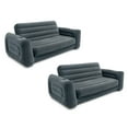 thumbnail image 1 of Intex Inflatable Pull-Out Sofa Bed Sleep Away Futon Couch, Queen, Gray (2 Pack), 1 of 7