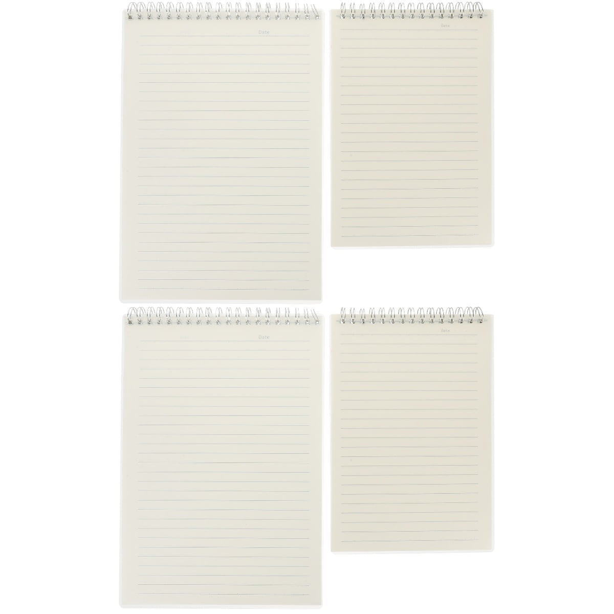 Worgeous 4-Pack Small Spiral Notebook Set for Office, Students, Journaling, Study Notes, and Daily Writing