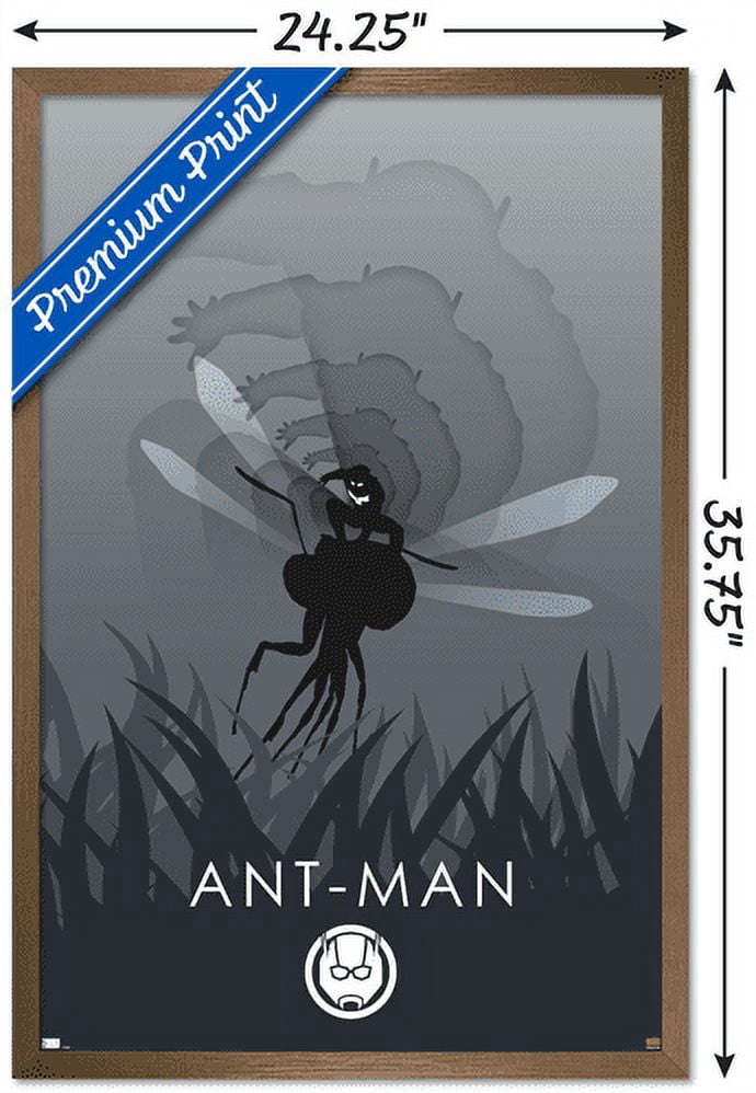 Marvel Heroic Silhouette - Ant-Man Wall Poster, 22.375" x 34", Framed