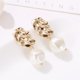 thumbnail image 4 of Pendientes Joyería Irregular Fold Pearl Earrings Stud Earrings, 4 of 8