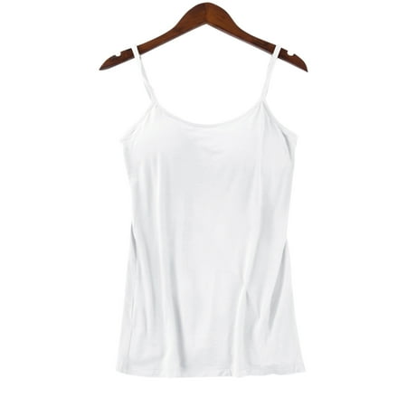 

Jiyugala Vests For Women Womens Cotton Camisole Adjustable Camisole With Frame Bra Stretch Undershirt