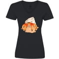 thumbnail image 3 of Inktastic Cute Hermit Crab on Beach Women's V-Neck T-Shirt, 3 of 5