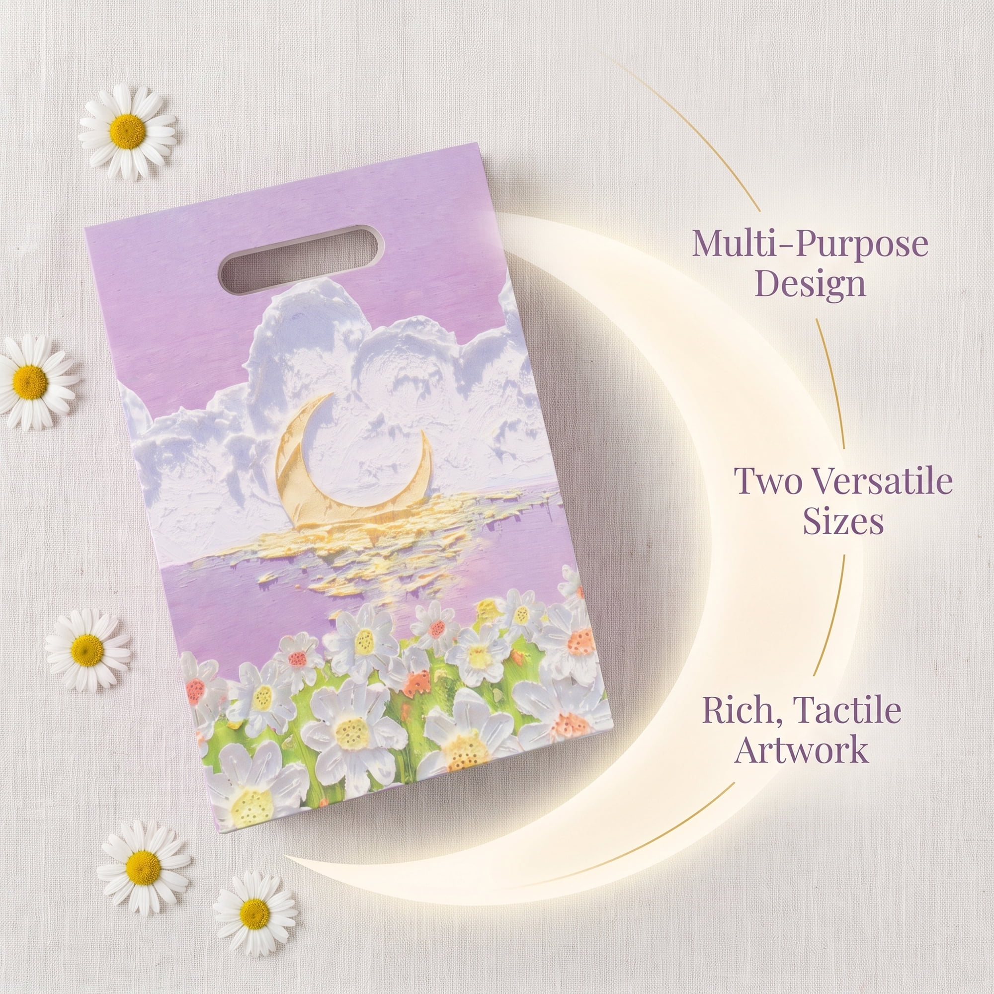 Unique Bargains Thickened Gift Bags with Comfortable Handles Purple B 7.5" x 3.5" x 10.6"